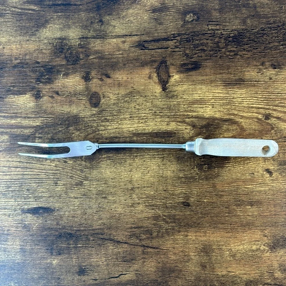 Stainless Steel Carving Fork with Wooden Handle